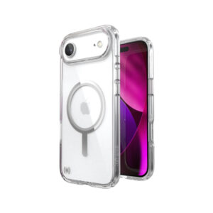 Coque iPhone 17 Air transparent et argent Presidio Perfect Clear MagSafe Speck