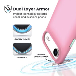 Coque iPhone 17 Air rose et verte Presidio Lux MagSafe Speck