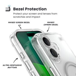 Coque iPhone 17 Presidio Perfect Clear MagSafe Speck transparent et argent