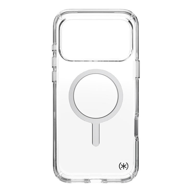 Coque iPhone 17 Pro Max transparente et argentée MagSafe Presidio Perfect Clear Speck