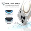 Coque iPhone 17 Pro Presidio Lux MagSafe transparente paillette et or métallique Speck