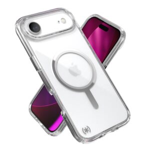 Coque iPhone 17 Air transparent et argent Presidio Perfect Clear MagSafe Speck