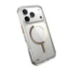 Coque iPhone 17 Pro Presidio Lux MagSafe transparente paillette et or métallique Speck