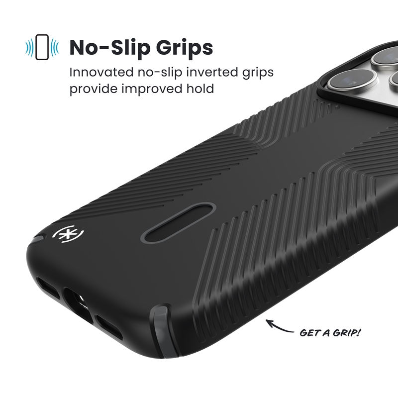 Coque iPhone 17 Pro Presidio2 Grip ClickLock MagSafe noir Speck