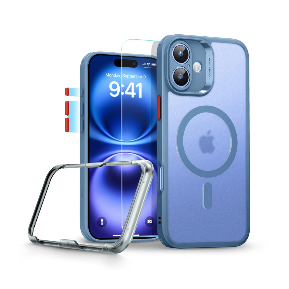 Coque iPhone 16 MagSafe ESR Classic Pro – Bleu Givré