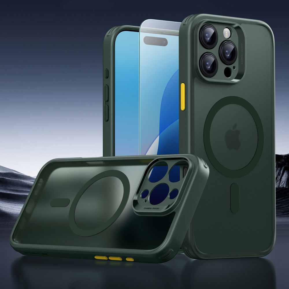 Coque iPhone 16 Pro MagSafe ESR Classic Pro – Vert Givré