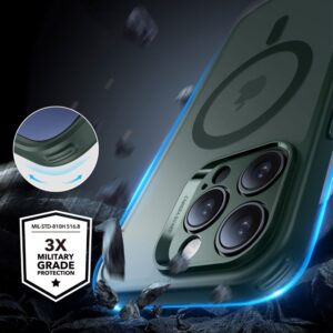 Coque iPhone 16 Pro MagSafe ESR Classic Pro – Vert Givré