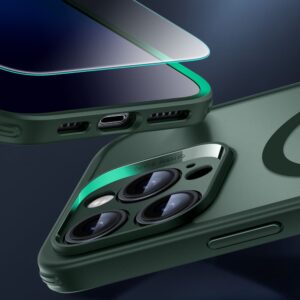 Coque iPhone 16 Pro MagSafe ESR Classic Pro – Vert Givré