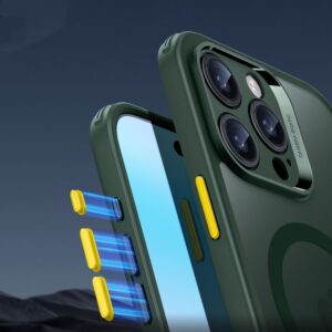 Coque iPhone 16 Pro MagSafe ESR Classic Pro – Vert Givré