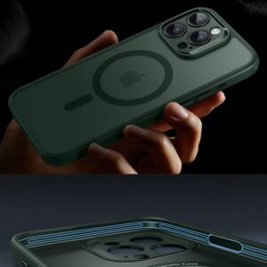 Coque iPhone 16 Pro MagSafe ESR Classic Pro – Vert Givré