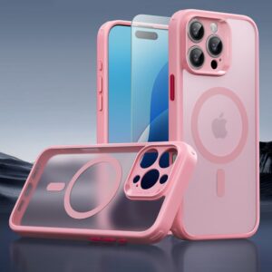 Coque iPhone 16 Pro Max MagSafe ESR Classic Pro – Rose Givré