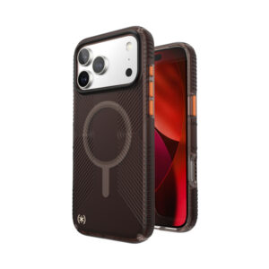 Coque iPhone 17 Pro Max brune et orange MagSafe Presidio Lux Grip Speck