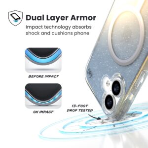 Coque iPhone 17 Presidio Lux MagSafe paillette argent Speck