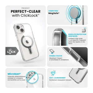 Coque iPhone 15 MagSafe Presidio Perfect Clear