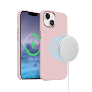 Coque MagSafe Crong LUX pour iPhone 15 Plus rose - case-minute