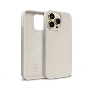 Coque en silicone liquide Crong pour iPhone 14 Pro Max pierre - case-minute