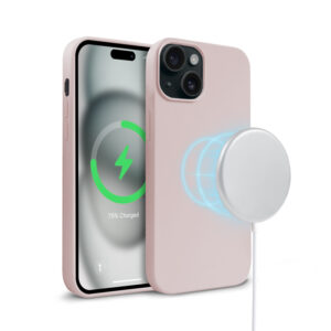 Coque MagSafe Crong pour iPhone 15 rose bonbon - case-minute