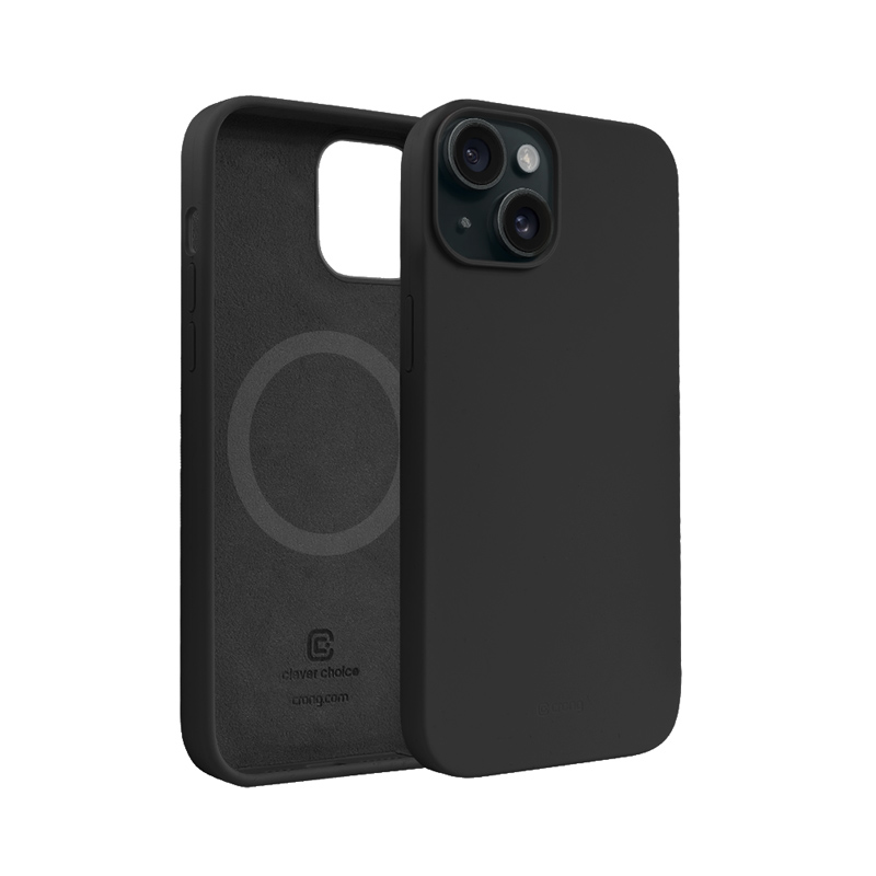 Coque MagSafe Crong pour iPhone 15 Plus noir - case-minute