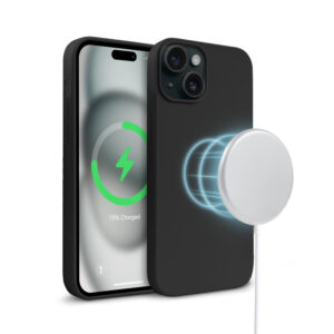Coque MagSafe Crong pour iPhone 15 Plus noir - case-minute