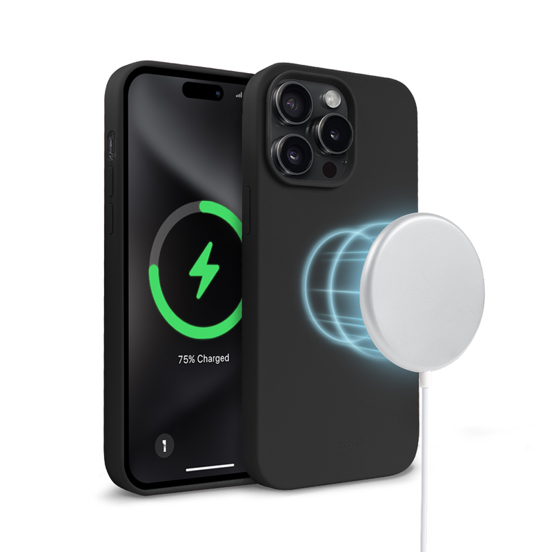 Coque MagSafe Crong pour iPhone 15 Pro noir - case-minute