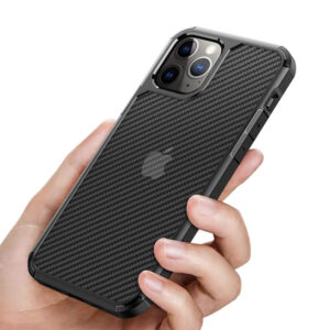 Coque Hybrid Carbon noire pour iPhone SE / 8 / 7 - case-minute