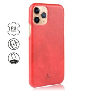 Coque en cuir rouge ESSENTIAL Crong pour iPhone 11 Pro - case-minute
