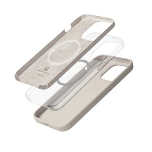 Coque MagSafe Crong pour iPhone 14 Pro Max beige pierre - case-minute