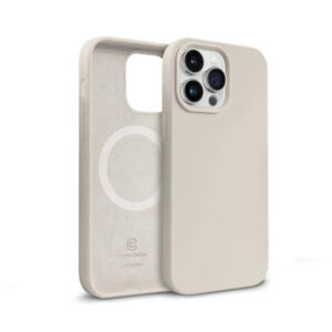 Coque MagSafe Crong pour iPhone 14 Pro Max beige pierre - case-minute