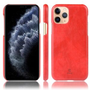 Coque en cuir rouge ESSENTIAL Crong pour iPhone 11 Pro - case-minute
