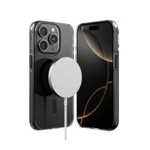 Coque Crong transparente et MagSafe pour iPhone 15 Pro MagSafe noir - case-minute