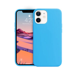 Coque flexible Crong pour iPhone 12 Mini bleue - case-minute