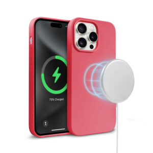 Coque MagSafe Crong pour iPhone 15 Pro rose - case-minute