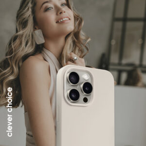 Coque MagSafe Crong pour iPhone 15 Pro Stone Beige - case-minute
