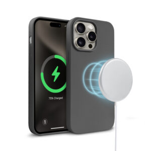 Coque MagSafe Crong pour iPhone 15 Pro titane - case-minute