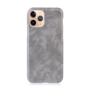 Coque en cuir gris ESSENTIAL Crong pour iPhone 11 Pro - case-minute