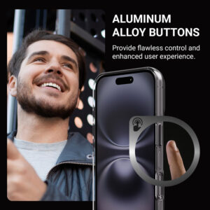 Coque Crong fumé et MagSafe pour iPhone 16 - case-minute