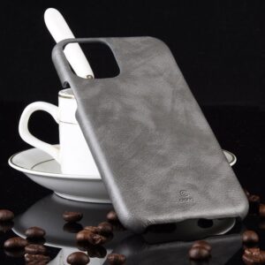 Coque en cuir gris ESSENTIAL Crong pour iPhone 11 Pro - case-minute