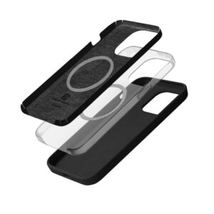coque magsafe crong pour iphone 15 pro noir - case-minute