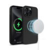 coque magsafe crong pour iphone 15 pro noir - case-minute