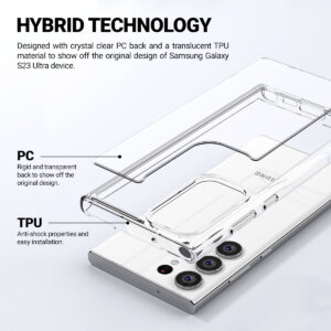 Coque de protection transparente Crong pour Samsung Galaxy S23 Ultra - case-minute