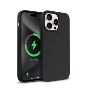 coque magsafe crong pour iphone 15 pro noir - case-minute