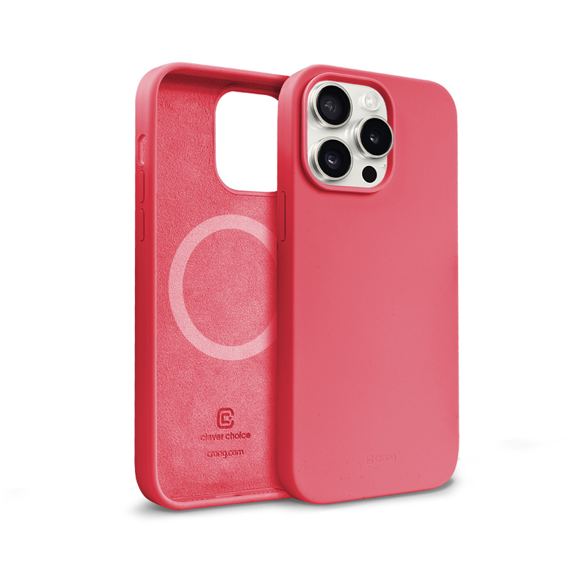 Coque MagSafe Crong pour iPhone 15 Pro Max rose - case-minute