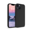 Coque en silicone liquide Crong pour iPhone 14 / 13 noir - case-minute