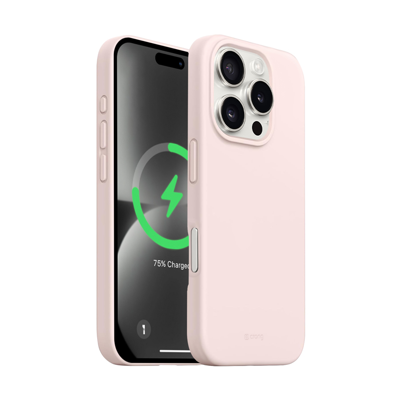 Coque MagSafe Crong pour iPhone 16 Pro Max rose poudré - case-minute