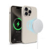 Coque MagSafe Crong pour iPhone 15 Pro Max Pierre Beige - case-minute