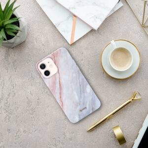 Coque Crong design marbre rose pour iPhone 12 mini - case-minute