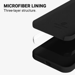 Coque en silicone liquide Crong pour iPhone 13 Pro noir - case-minute