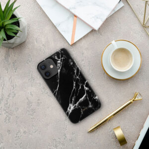 Coque Crong design marbre noir pour iPhone 12 mini - case-minute