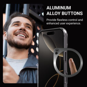 Coque Crong noir fumé et MagSafe pour iPhone 16 Pro Max - case-minute