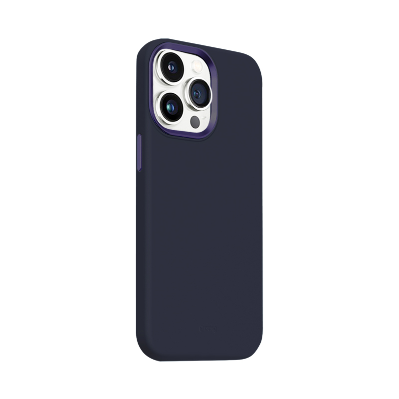 Coque MagSafe Crong LUX pour iPhone 15 Pro Max bleu marine - case-minute